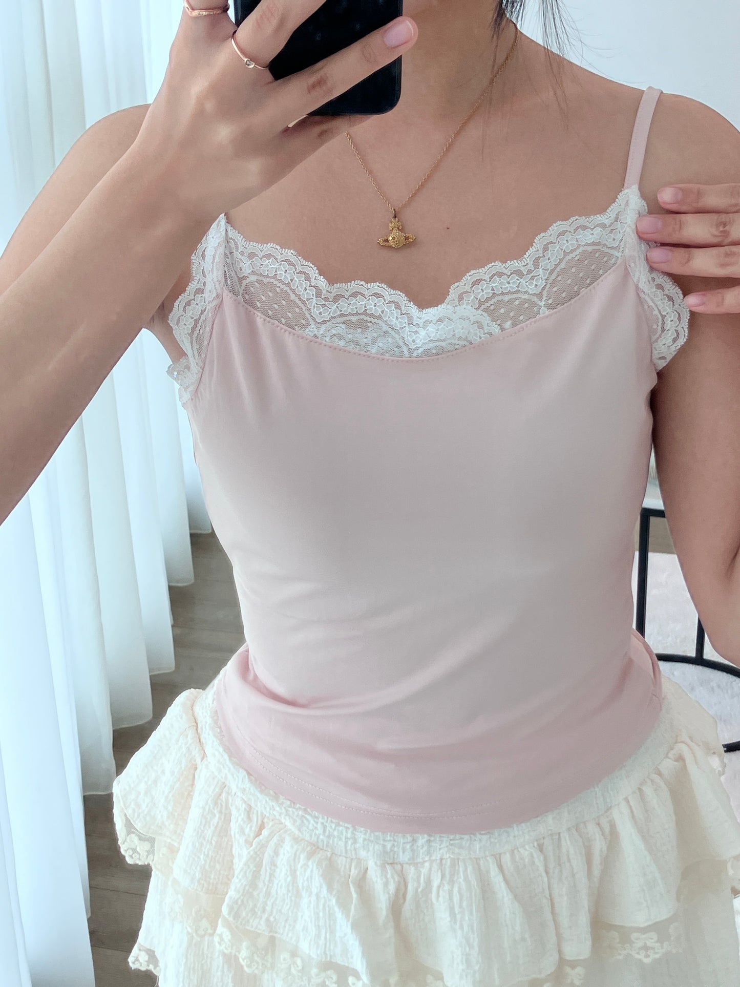 Blush Dot Romance Blouse