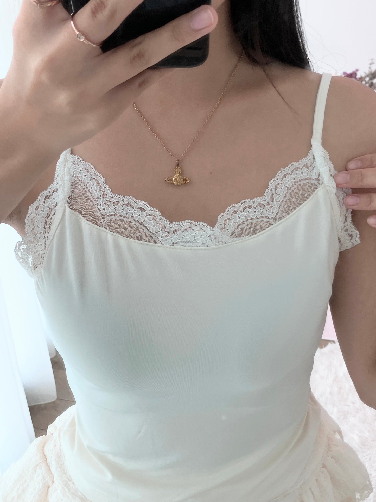 Blush Dot Romance Blouse White