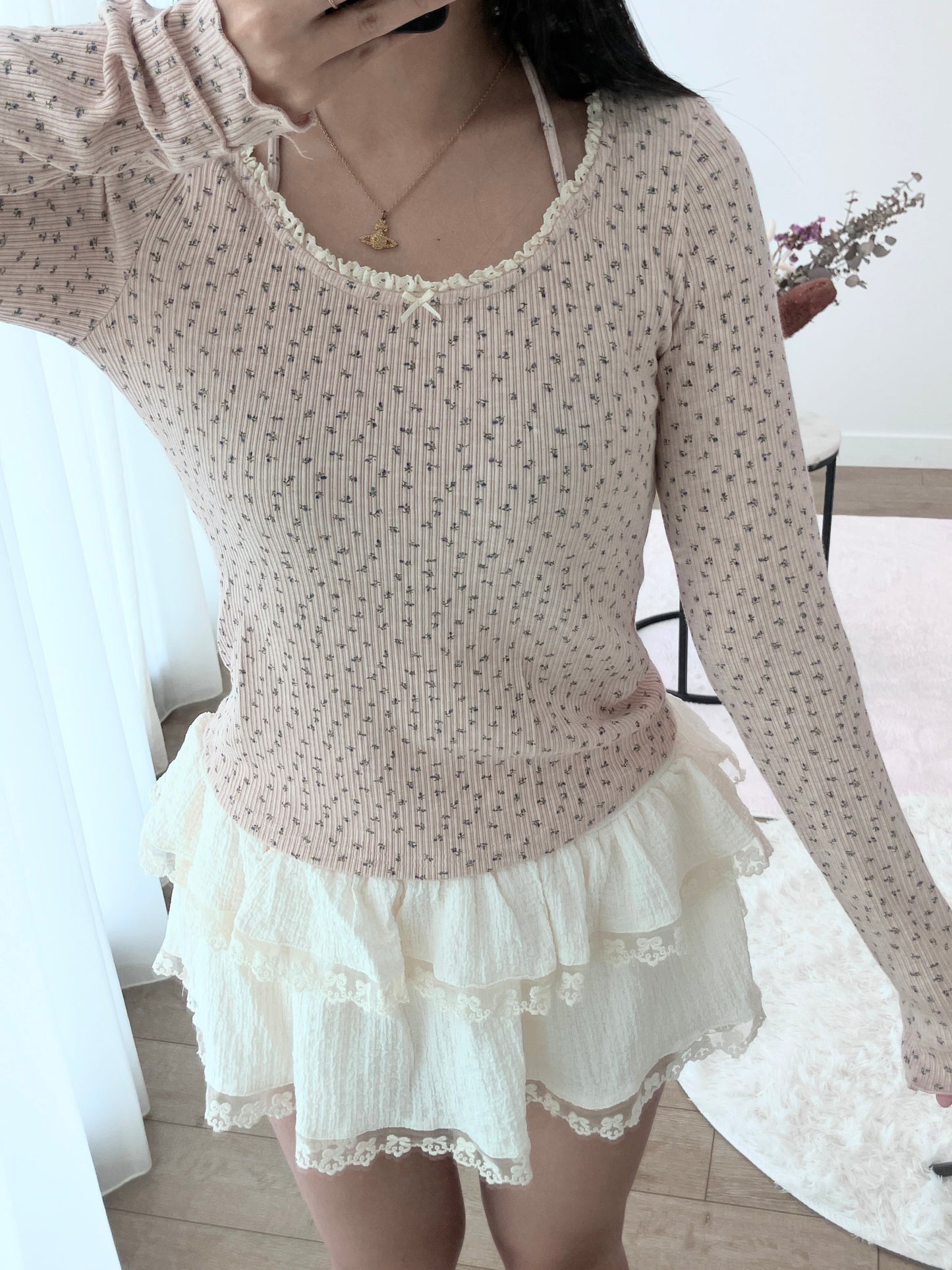 Blush Petal Knit Tee