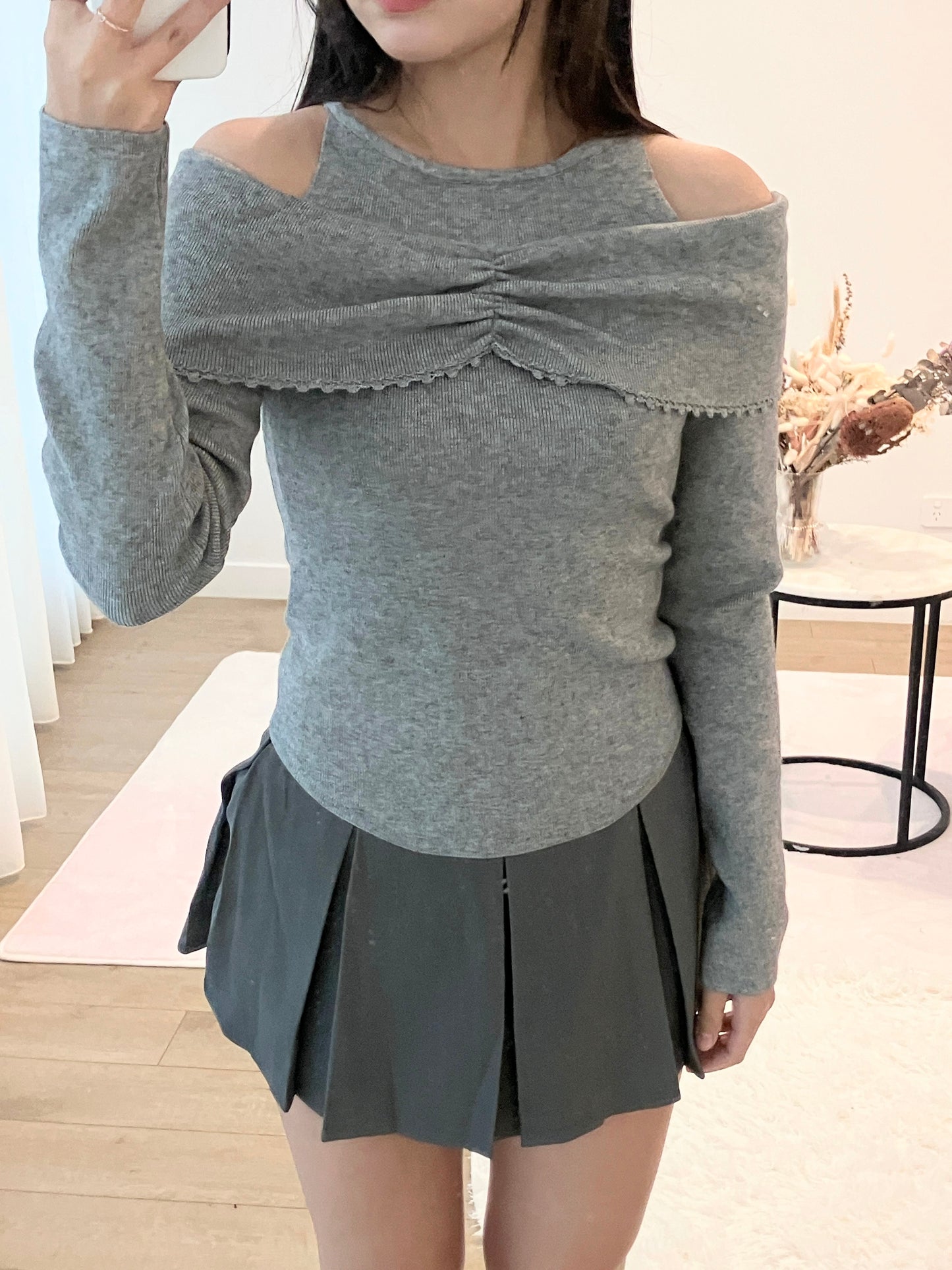Sweetheart Off-Shoulder Knit