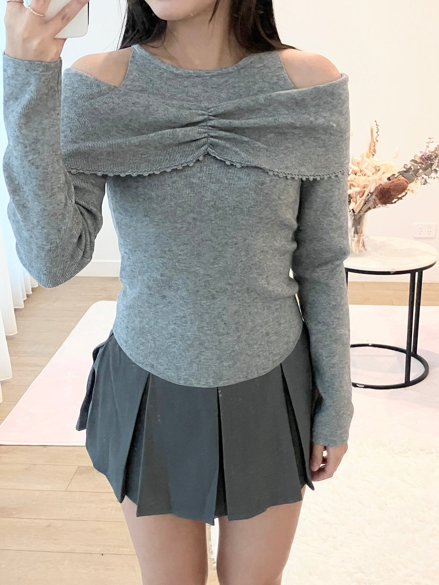 Sweetheart Off-Shoulder Knit