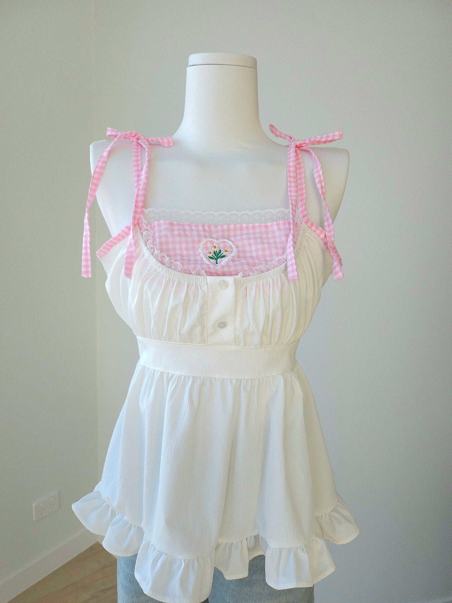 Ponie floral top pink