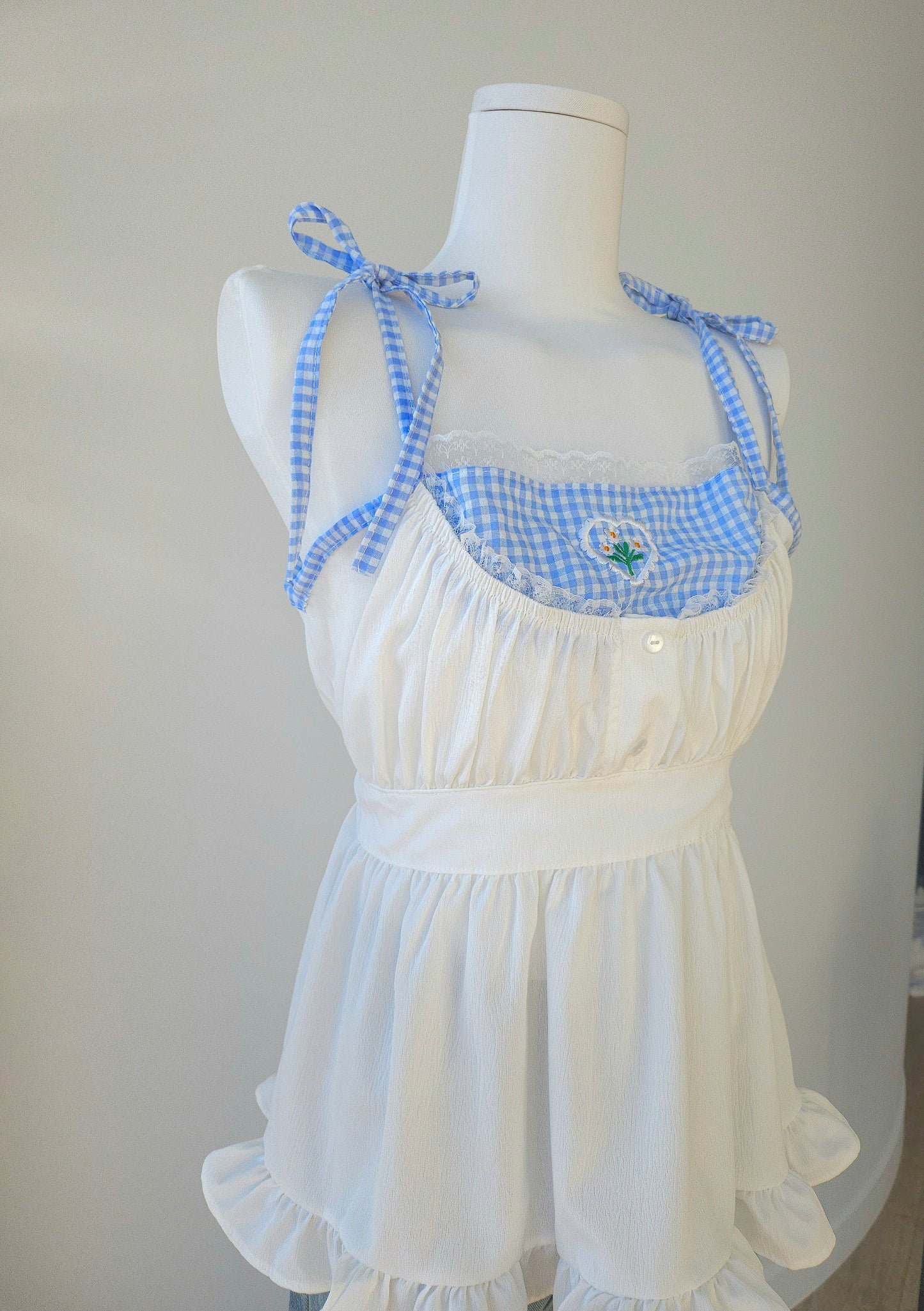 Ponie floral top blue