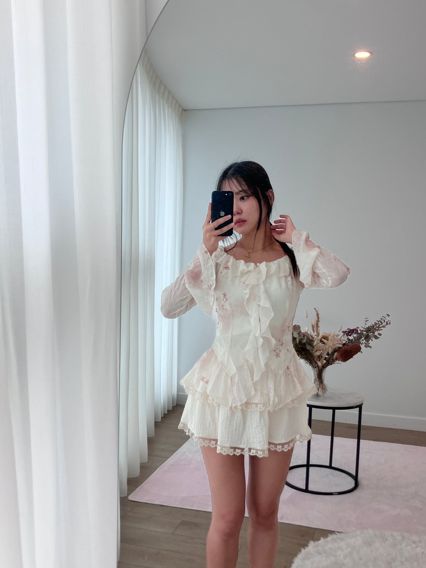 Ivory Ruffle Bloom Blouse