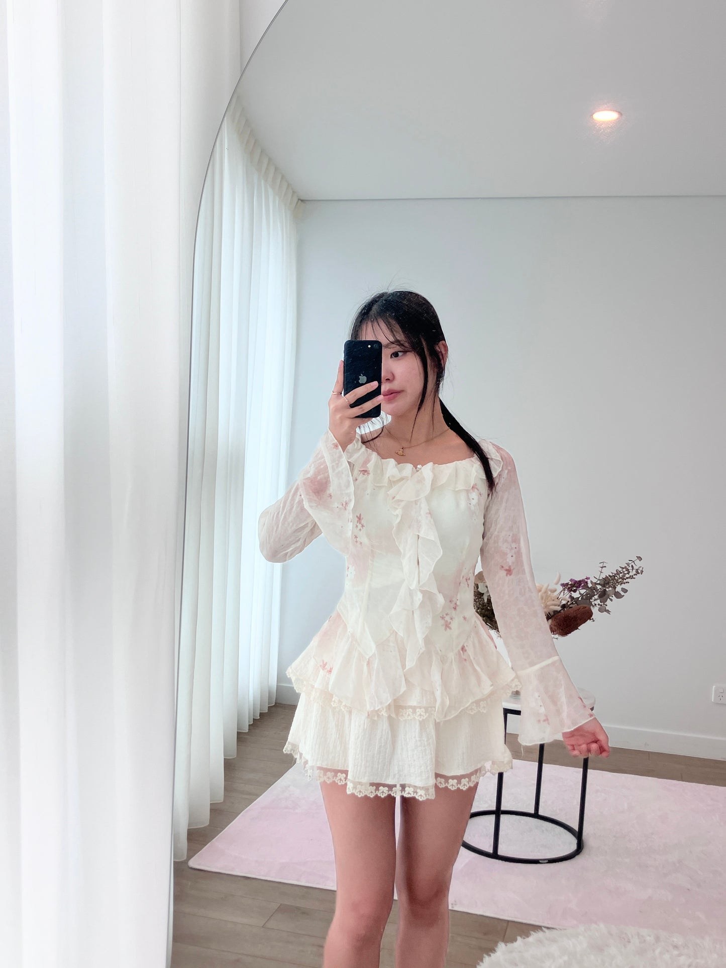Ivory Ruffle Bloom Blouse