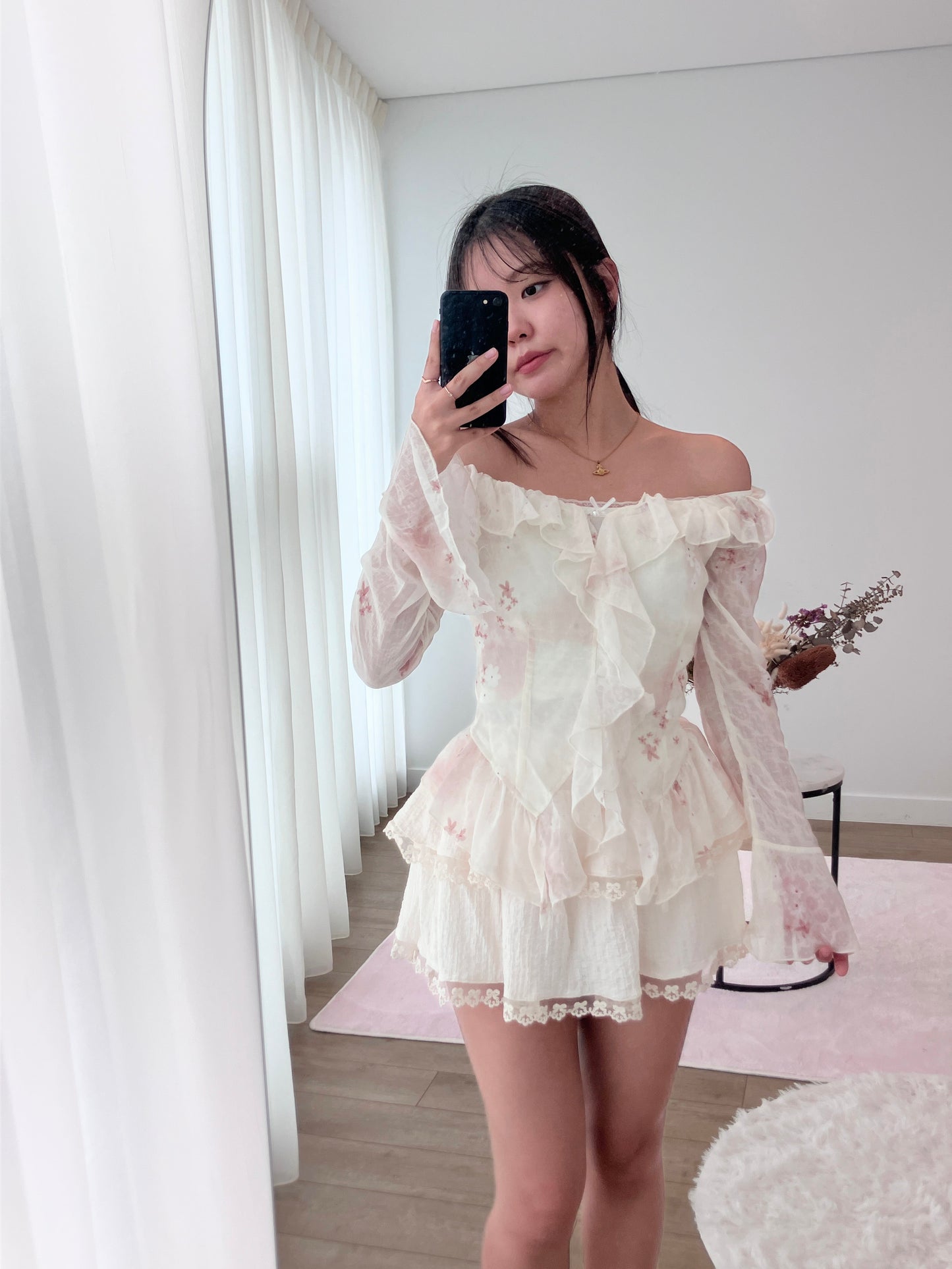 Ivory Ruffle Bloom Blouse
