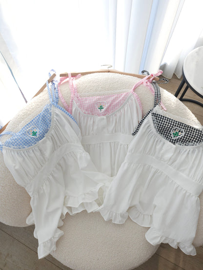 Ponie floral top blue